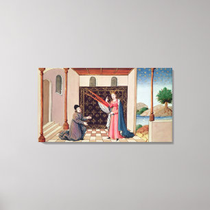 Lady Philosophy biedt Boethius wings aan Canvas Afdruk