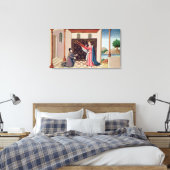 Lady Philosophy biedt Boethius wings aan Canvas Afdruk (Insitu (Slaapkamer))