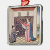 Lady Philosophy biedt Boethius wings aan Metalen Ornament (Links)