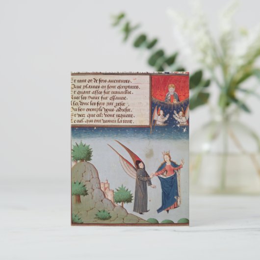 Lady Philosophy leidt Boethius in vlucht Briefkaart (Staand voorkant)