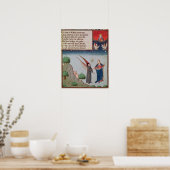 Lady Philosophy leidt Boethius in vlucht Poster (Keuken)