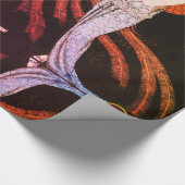 LADY PHOENIX ART DECO BEAUTY MODE Sinaasappel Zwar Cadeaupapier (Hoek)