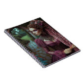 Lady Pink Steampunk  Victoriaans tuin Notitieboek (Rechterzijde)