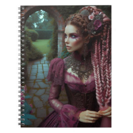 Lady Pink Steampunk  Victoriaans tuin Notitieboek