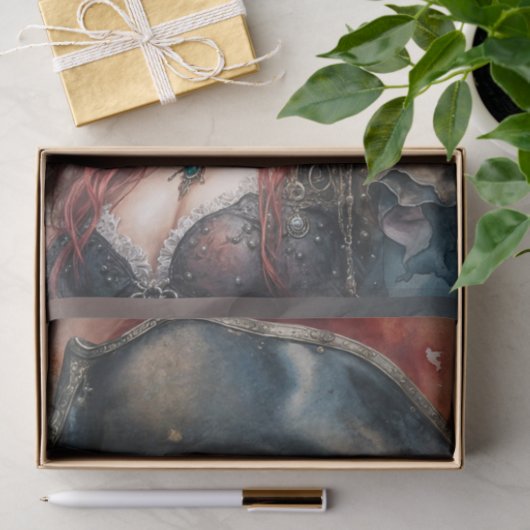 Lady Pirate Captain Decoupage Papier (Geschenk)