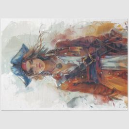 Lady Pirate Decoupage Tissuepapier