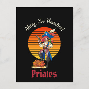 Lady Pirate kapitein Briefkaart