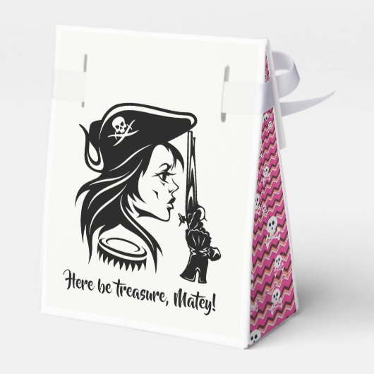 Lady Pirate Verjaardag Bedankdoosjes (Achterkant)
