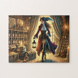 Lady Pirate's Rum & Treasure Zeeuwse Cadeaupuzzel Legpuzzel