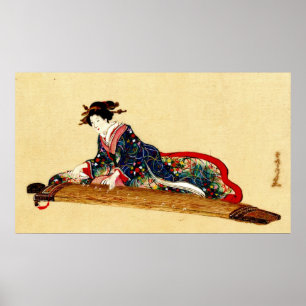Lady Play Koto 1878 Poster