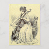 Lady Plays Cello Briefkaart (Voorkant)