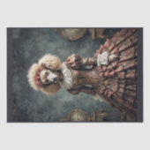 Lady Poodle in elegante adellijke jurk Tissuepapier (Voorkant)