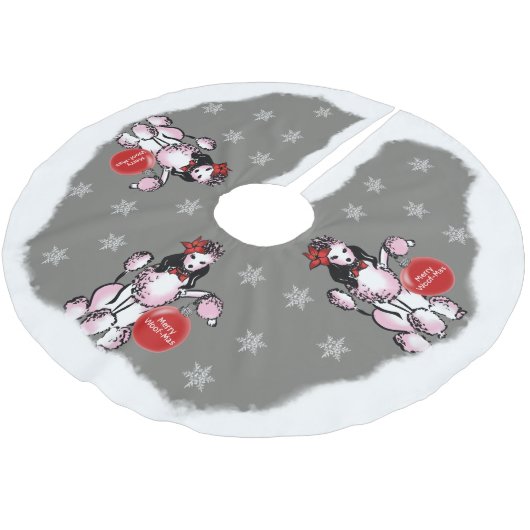 Lady Poodle Kerstboom Rok (Gekanteld)