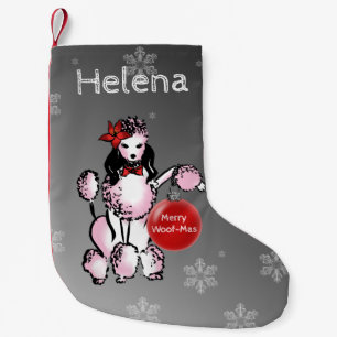 Lady Poodle show je kerstwens! Kleine Kerstsok