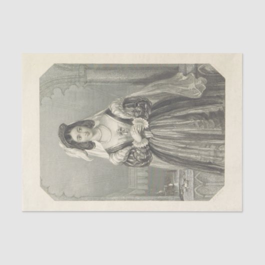  Lady Portia Black en whitepaper Tissuepapier (Voorkant)