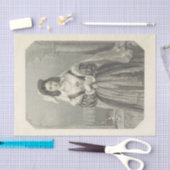  Lady Portia Black en whitepaper Tissuepapier (Craft)