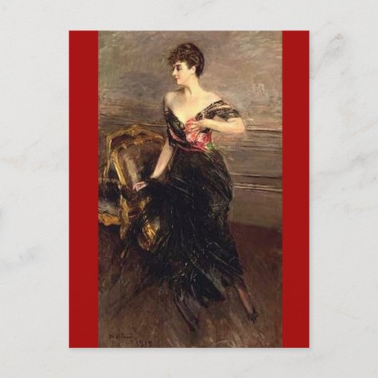  Lady Portrait - Boldini Briefkaart (Voorkant)