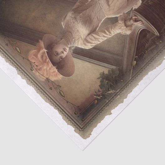 Lady Portrait-ontkoppeling Tissuepapier (Detail)