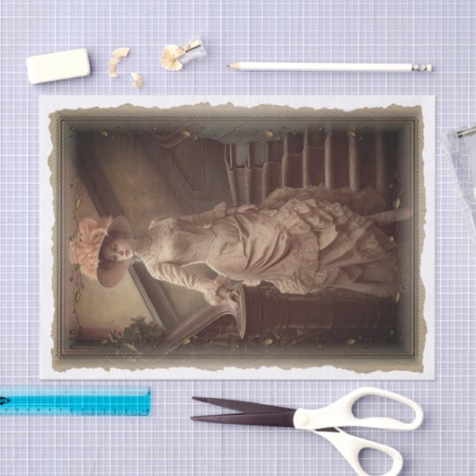 Lady Portrait-ontkoppeling Tissuepapier (Craft)