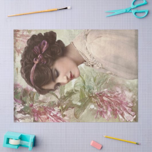  Lady Portrait-ontkoppeling Tissuepapier (Craft)