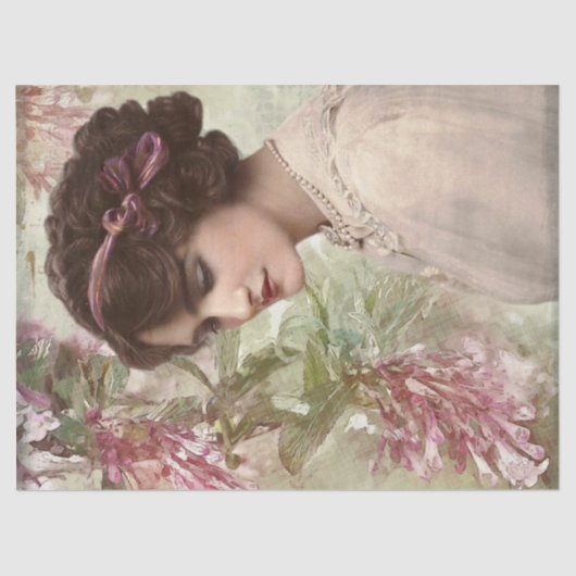  Lady Portrait-ontkoppeling Tissuepapier (Voorkant)