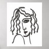 Lady portret poster (Voorkant)