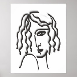 Lady portret poster