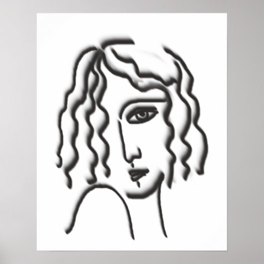 Lady portret poster (Voorkant)