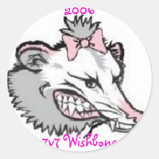 Lady Possum, 2006 7v7 Wishbone Toernooi Ronde Sticker (Voorkant)