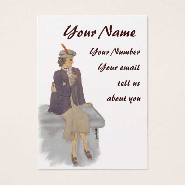  Lady profiel kaart (Voorkant)
