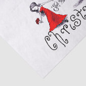 Lady Pulling Man Grappig Huwelijk Tissuepapier (Detail)