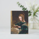 Lady Rachel Russell die een boek leest Briefkaart (Staand voorkant)