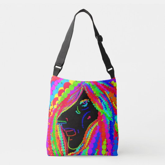 Lady Rainbow and Confetti Tree Crossbody Tas (Voorkant)