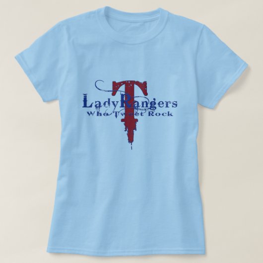 LADY RANGERS DIE BLAUW T RED/BLUE ONTWERP TWEET RO T-SHIRT (Design voorkant)