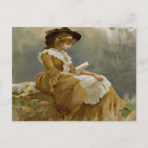  Lady Reading Briefkaart