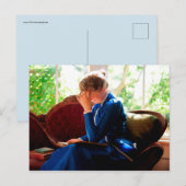 Lady reading briefkaart (Voorkant / Achterkant)