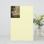 Lady Reading by Window Briefpapier (Staand voorkant)
