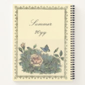  Lady Reading Poetry Journal met naam Notitieboek (Achterkant)