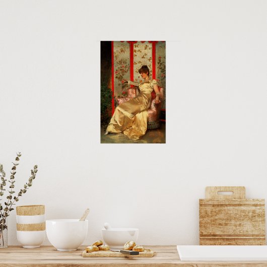 Lady Reading Poster (Keuken)