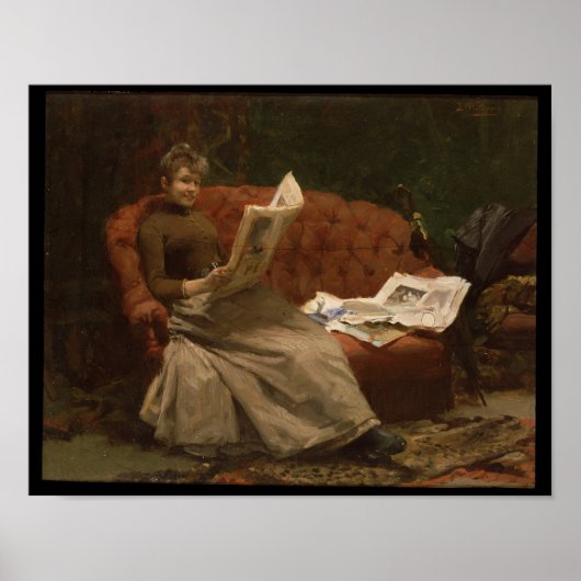 Lady Reading Poster (Voorkant)