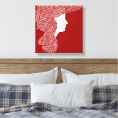 Lady Red Canvas Afdruk (Insitu (Slaapkamer))