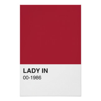Lady Red Color Song - Volledige breedte Perfect Poster