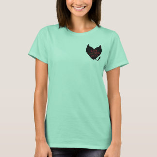 Lady Red Devil Football Shirt met zwart hart