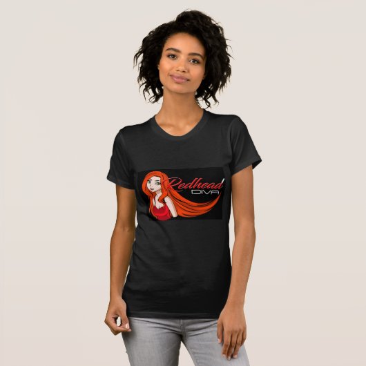 Lady Red Haired Woman Redheaded Girl design T-shirt (Voorkant volledig)