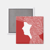 Lady Red Magnet (Voorkant / Achterkant)