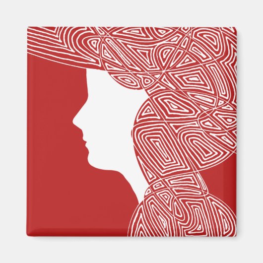 Lady Red Magnet (Voorkant)