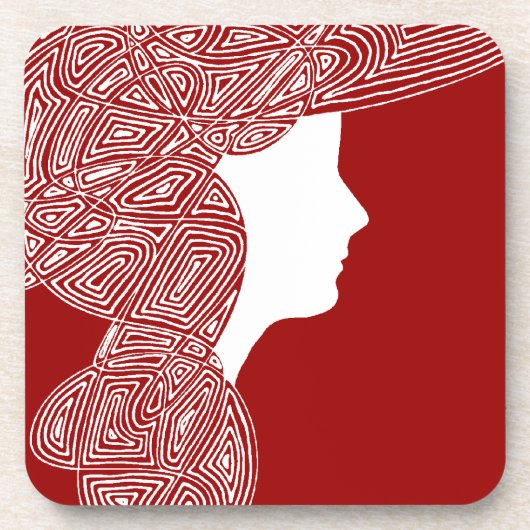 Lady Red Onderzetter (Voorkant)