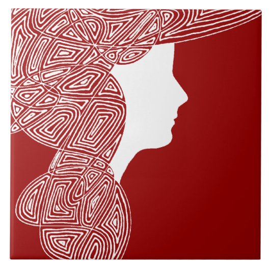 Lady Red Tegeltje (Voorkant)