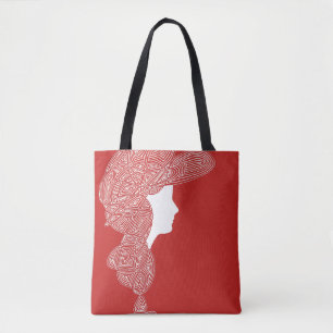 Lady Red Tote Bag