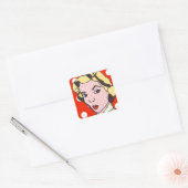 Lady Retro Pop Art Stickers (Envelop)